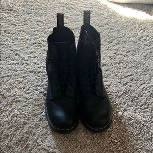Dr. Martens Black Leather Combat Boots